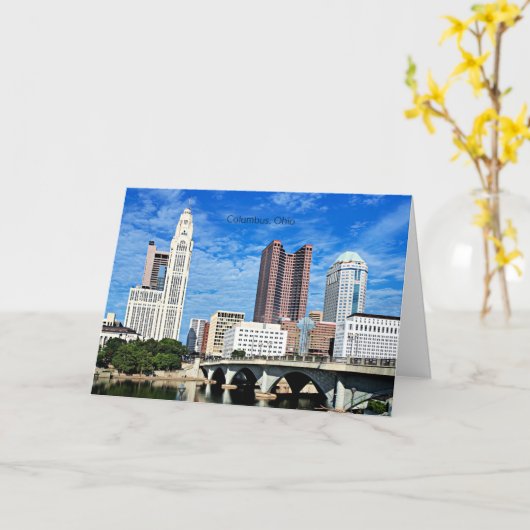 Carte Columbus, Ohio, paysage urbain (Fleur jaune)