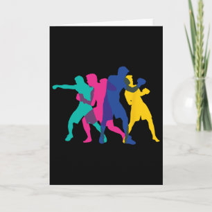 Carte Combat de boxe MMA Kickboxing Combattant Boxeur Kn