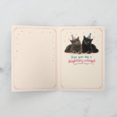 Carte Combat de gâteau d'anniversaire pour chat (Intérieur)