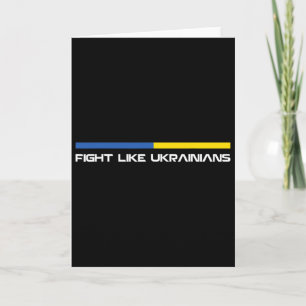 Carte Combattre comme l'Ukraine Drapeau ukrainien Soutie