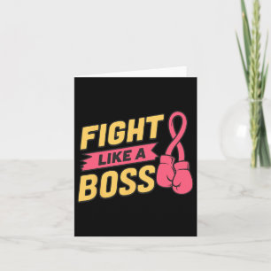 Carte Combattre Comme Un Boss Pink Ribbon Boxe Cancer Du