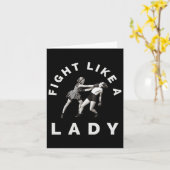 Carte Combattre comme une dame Boxing (Fleur jaune)
