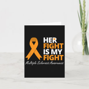 Carte Combattre est mon combat Ms Sensibilisation Orange