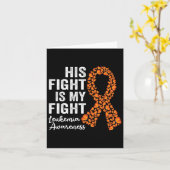 Carte Combattre est mon combat Orange Support Leukemia L (Fleur jaune)