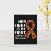 Carte Combattre est mon combat Orange Support Leukemia L (Fleur jaune)