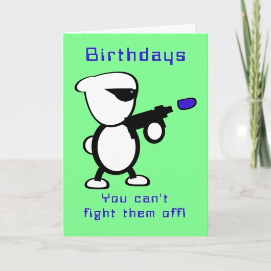 Carte Combattre l'anniversaire des Aliens (Devant)