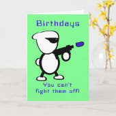 Carte Combattre l'anniversaire des Aliens (Fleur jaune)