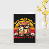 Carte Combien de bières faut-il Funny Beer Drinking  (Fleur jaune)