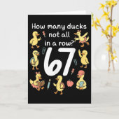 Carte Combien de canards pas tous à la suite drôle 67 Ca (Fleur jaune)