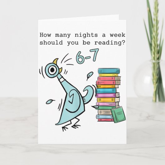 Carte Combien de nuits par semaine devriez-vous lire 6–7 (Devant)
