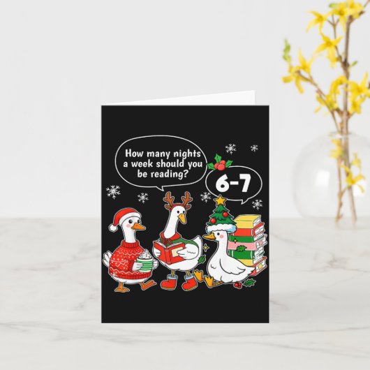 Carte Combien de nuits par semaine devriez-vous lire 6-7 (Fleur jaune)