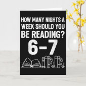 Carte Combien de nuits par semaine devriez-vous lire 6 7 (Fleur jaune)
