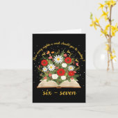 Carte Combien de soirées par semaine devriez-vous lire 6 (Fleur jaune)