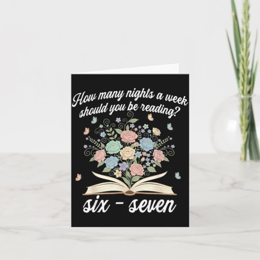 Carte Combien de soirées par semaine devriez-vous lire 6 (Devant)