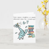 Carte Combien de Soirs Par Semaine Devriez-Vous Lire 6 7 (Fleur jaune)