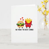 Carte Combo Burger Frites Amour (Fleur jaune)