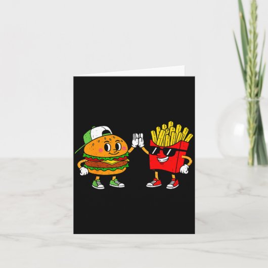 Carte Combo de frites françaises de hamburger drôle Snac (Devant)