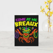 Carte Come At Me Breaux Crawfish Mardi Gras Carnival Men (Fleur jaune)