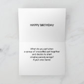 CARTE "COMEDIC CROCODILE" VOUS DIT HEUREUX ANNIVERSAIRE (Intérieur)