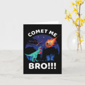 Carte Comet Me Bro Funny Boxe T Rex Dinosaur Pun Extin (Fleur jaune)