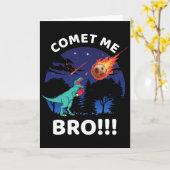 Carte Comet Me Bro Funny Boxing T Rex Dinosaur Pun Extin (Fleur jaune)