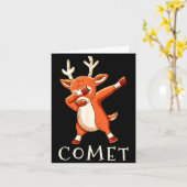 Carte Comet Santas Reindeers Family Matching Outfit Chri (Fleur jaune)