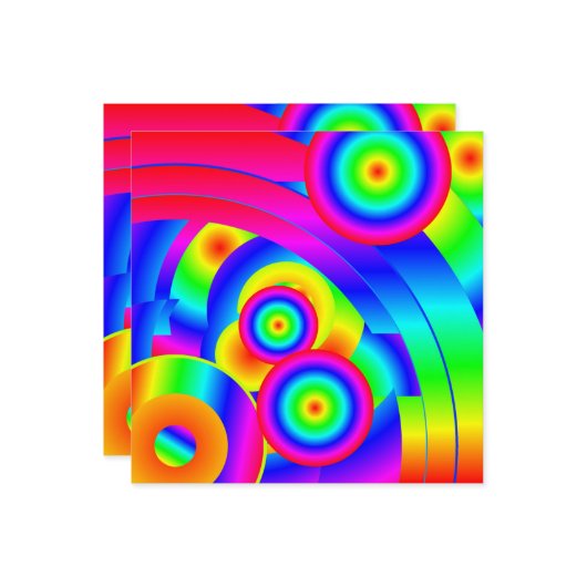 Carte Comète Abstraite (Devant/Arrière en situation)