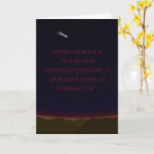 Carte Comète (Romantique) (Fleur jaune)