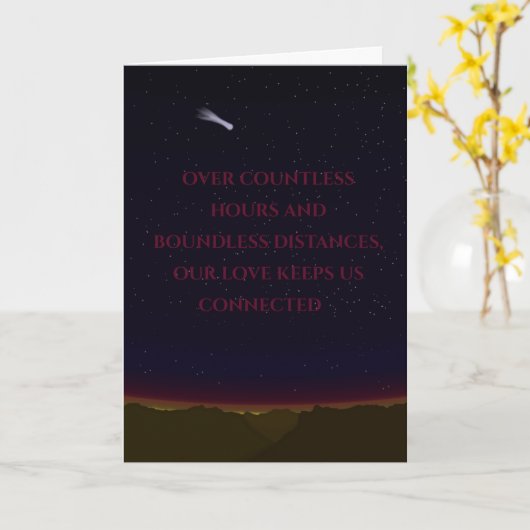 Carte Comète (Romantique) (Fleur jaune)