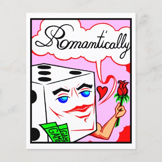 Carte comique #2084 Lucky Dice Art Print (Devant)