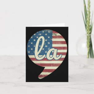 Carte Comma La Kamala Harris Flag américain Comma + La