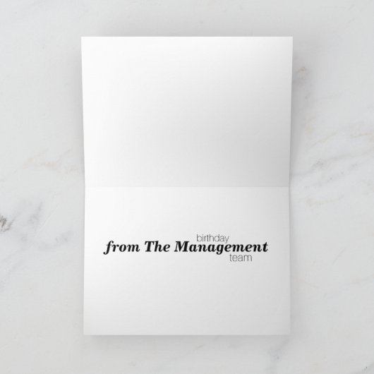 Carte "Commandes" d'anniversaire d'un collègue (Intérieur)