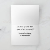Carte Commando allant sur votre anniversaire (Intérieur)