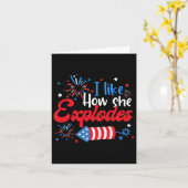 Carte Comme comment elle explose Fireworks Funny Couple (Fleur jaune)
