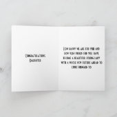 CARTE COMME DIPLÔMÉS DE NOTRE FILLE (Intérieur)