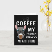 Carte Comme le café avec mon ami bouledogues (Fleur jaune)