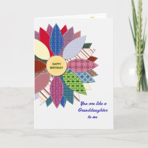 Carte Comme ma petite-fille, anniversaire