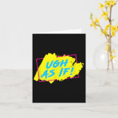 Carte Comme Si ! Funny 80s 1980s Style Vallée Graphique (Fleur jaune)
