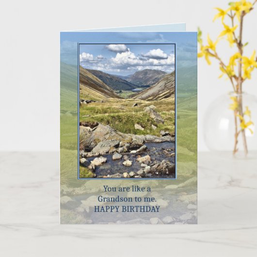 Carte Comme un anniversaire de petit-fils avec un (Fleur jaune)