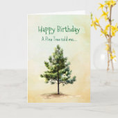 Carte Comme un arbre à pin Spirit Personnalités d'annive (Fleur jaune)