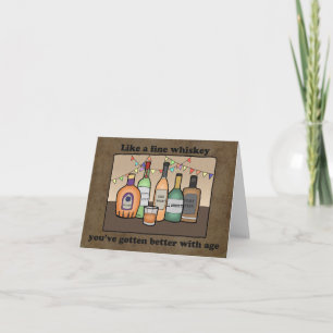 Carte Comme un beau Whisky Age bien Classic Hommes Anniv
