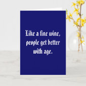 Carte Comme un bon vin, les gens s'améliorent avec l'âge (Fleur jaune)