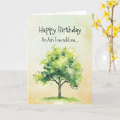 Carte Comme un esprit de frêne Personnalités d'anniversa (Fleur jaune)