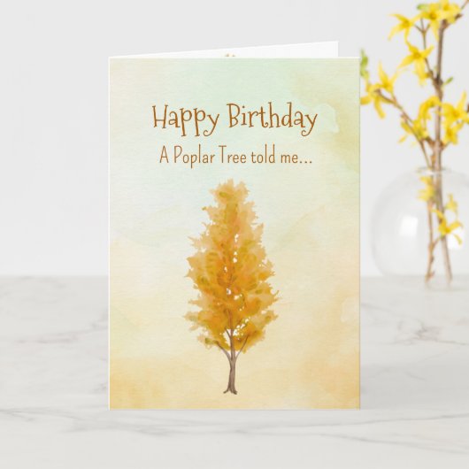 Carte Comme un esprit peuplier Arbre Personnalités d'ann (Fleur jaune)