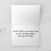 CARTE **COMME UN PÈRE*** À SON ANNIVERSAIRE (Intérieur)