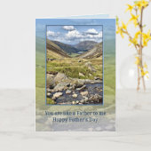 Carte Comme un père pour la fête des pères, Paysage de m (Fleur jaune)