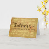 Carte Comme un père Qualités de Fête des pères religieus (Fleur jaune)