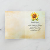 Carte Comme un tournesol Vos personnages d'anniversaire (Intérieur)