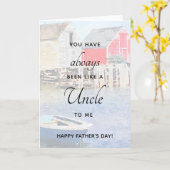 Carte Comme une Fête des pères de cabanes de pêche à l'o (Fleur jaune)