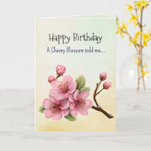 Carte Comme une fleur de cerisier Vos Personnalités d'an (Fleur jaune)